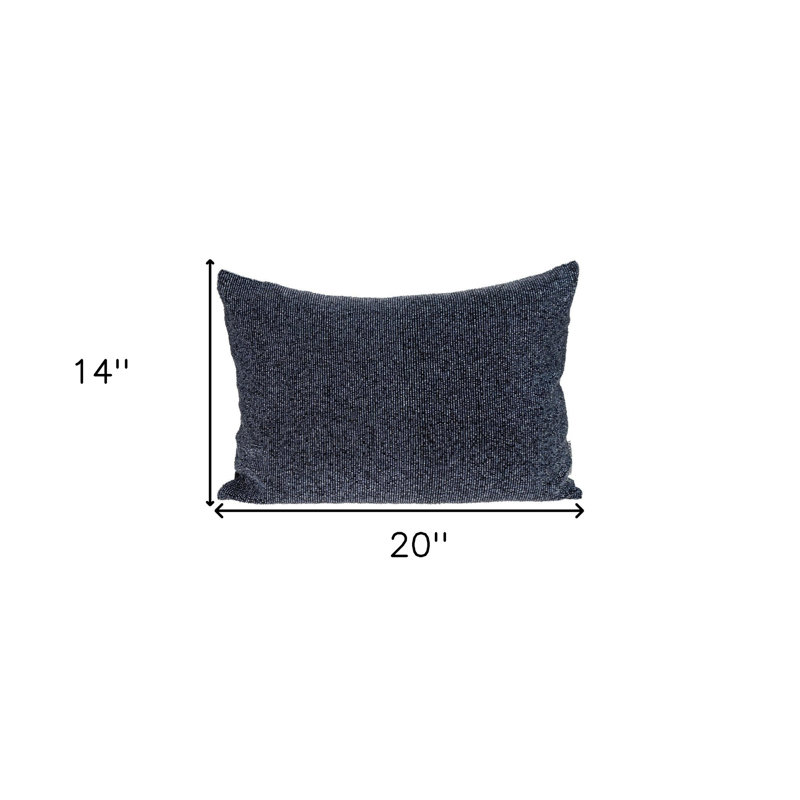 Coussin Shimmering, Bleu métallique
