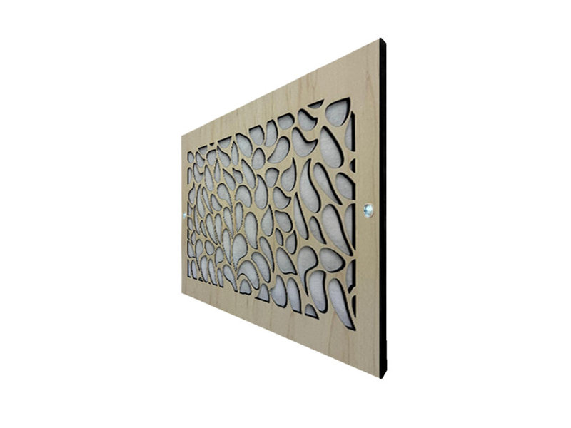 Registres muraux et de plafond Stellar Air 2 x 10 (ouverture de conduit) 4 x 12 taille totale - goutte de pluie, Natural Wood