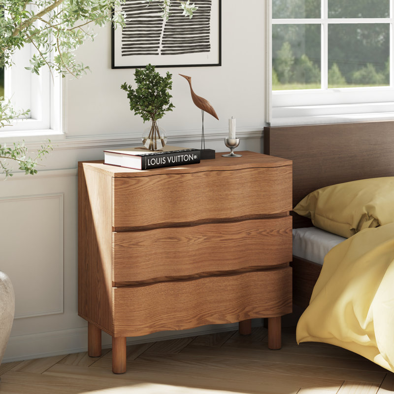 Commode 3 tiroirs Rustic Farmhouse, Brun