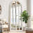 Apolinaras 71" H 31" W Arch Window Pane Wood Full Length Mirror-57665839-38214879