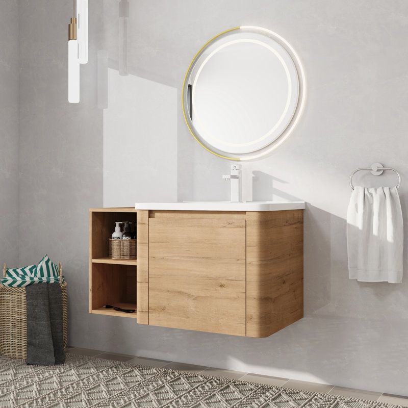 Meuble-lavabo mural simple 36 po avec comptoir en céramique 36 po, 36"