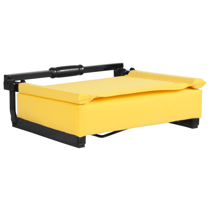 Sièges de confort grand format par Flash - fauteuil de stade léger avec poignée et siège ultra-rembourré, Jaune