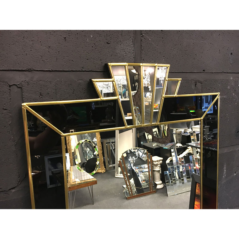 Roxana Flat Wall Mirror, Gold