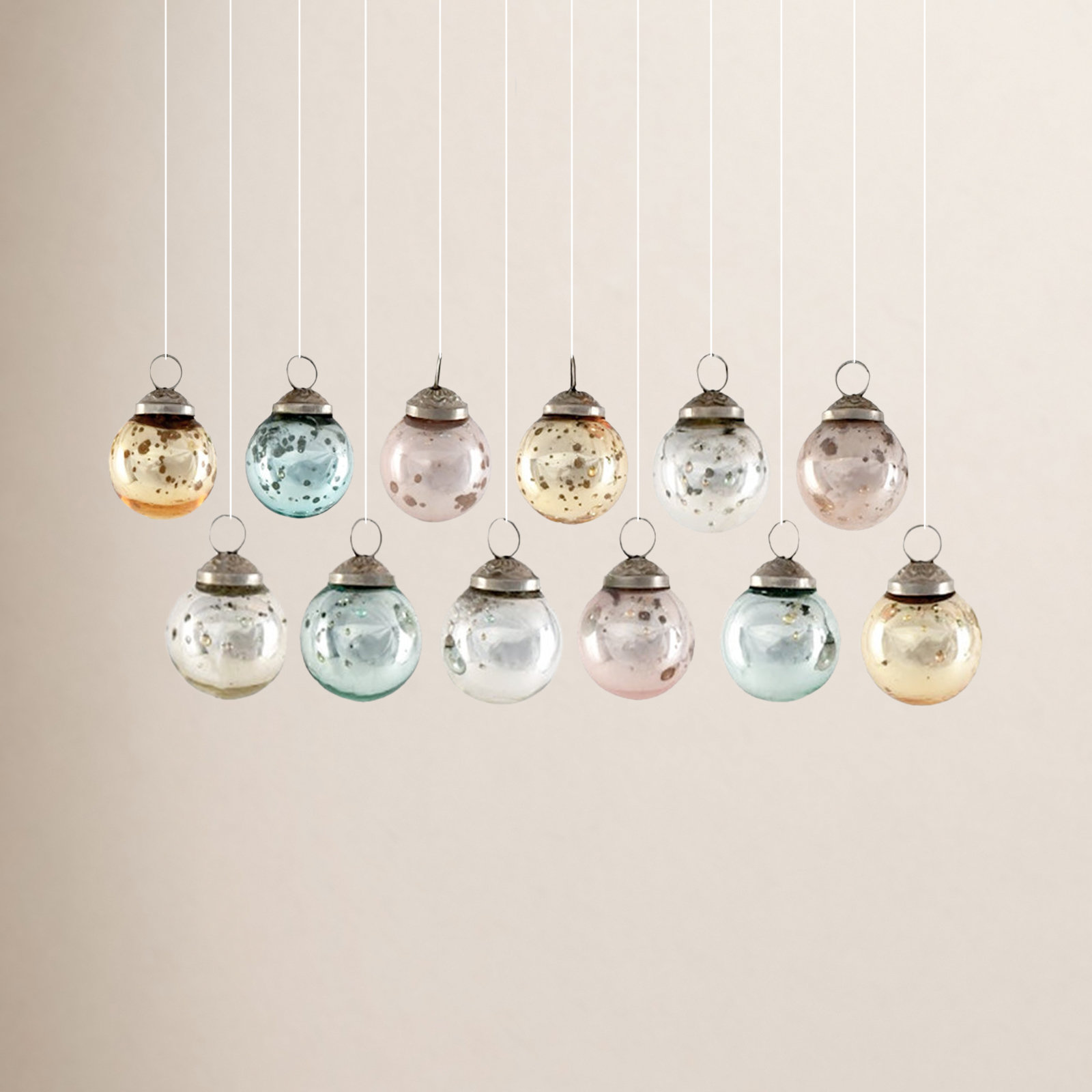 Bauble, Yellow, 1" H x 1" W x 1" D