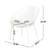 Two Accent Chair Units , Modern Simple Aesthetic, Construction, Polypropylene Resin, 32.16" Height, Assembly Required Duo Piece, Functional Design, Material, White Color, 11.51 Lb Weight, Some