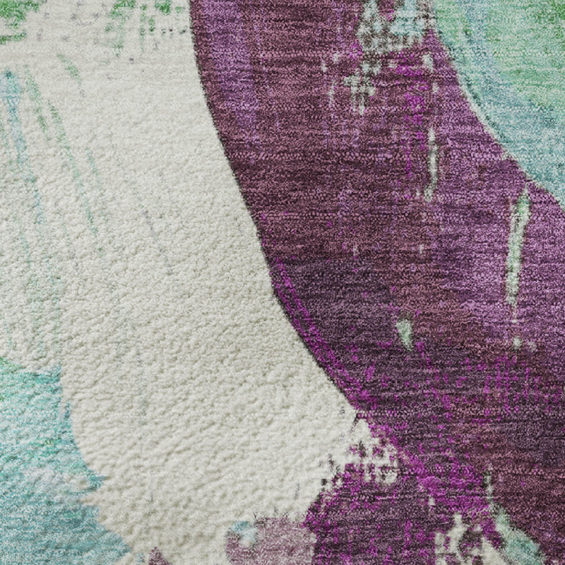 Premium Machine Washable Mouton Abstract Rug, Rectangle 10' x 14'