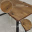 Norman Oak Unfinished Solid Wood Top Metal Base Dining Table-1316563137-1316563149