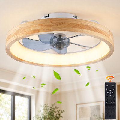20" Caged Modern Farmhouse Reversible Ceiling Fan with LED Dimmable Light And Remote