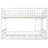 Full XL over Queen Bunk Bed with Ladder and Guardrails, White