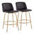 Lillymae Swivel Upholstered Counter Stool with Metal Frame