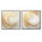 Gold And White Soft Wave Vortex - Abstract Spirals Square Collage Set Of 2-1872084806-1872084805