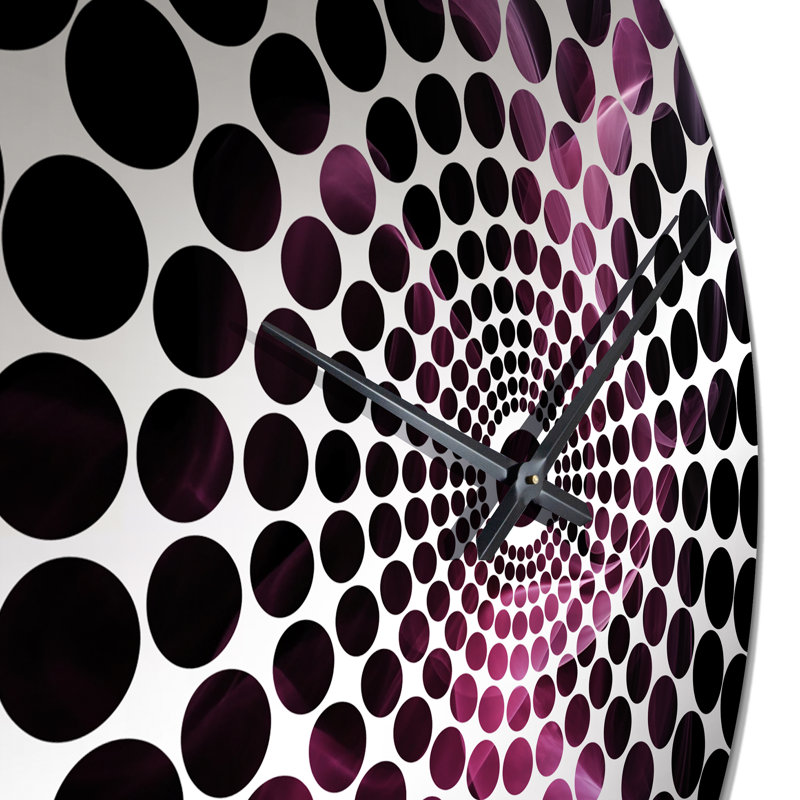 Horloge murale rose et noire, Petit