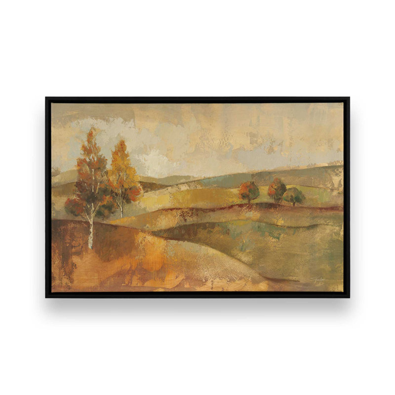«Autumn Hills» par Silvia Vassileva, reproduction d'art, 30 W x 20 H, Black, Framed Canvas