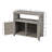Wooden Patio Bar Table Set with Storage, Buffet Cabinet Sideboard for Outdoor and Indoor
