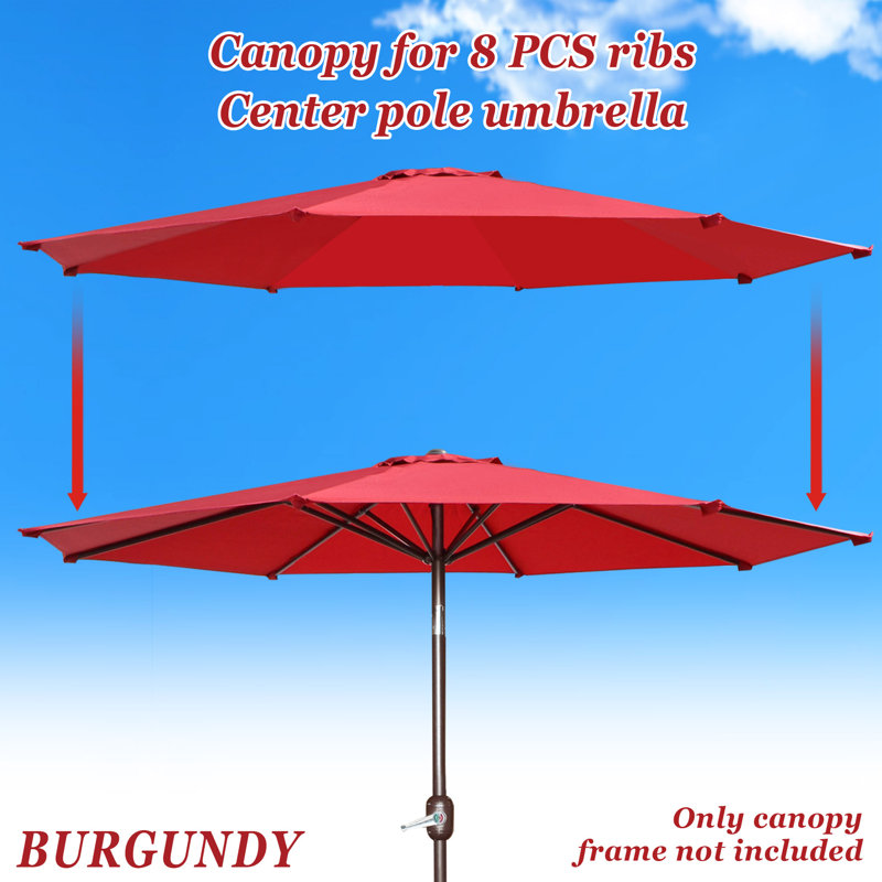 Housses de rechange pour parasol de patio Atoll, Bourgogne, H 2 po x l 13 po x P 13 po