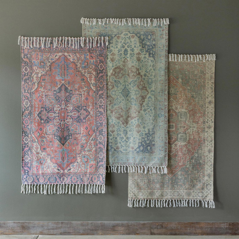 Cotton Oriental Area Rug in Tamarind