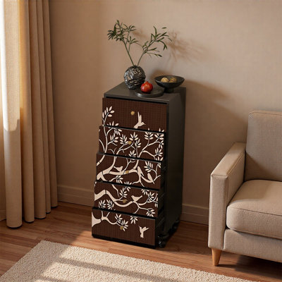 Armoire spacieuse en pin à cinq tiroirs