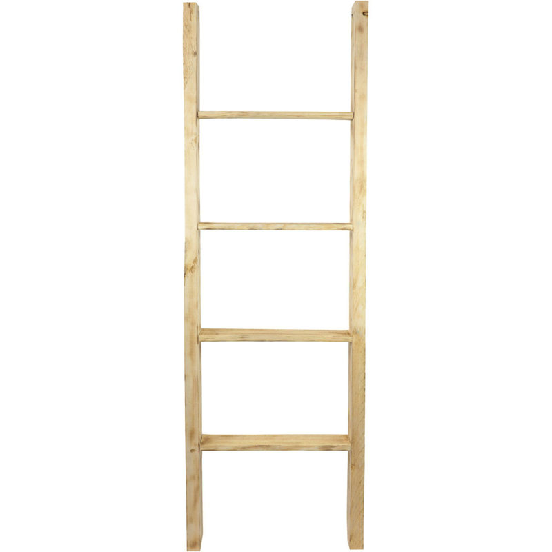 Échelle décorative Vintage Farmhouse Rung, Bois de grange naturel, H 60 po x l 15 po x P 3,5 po