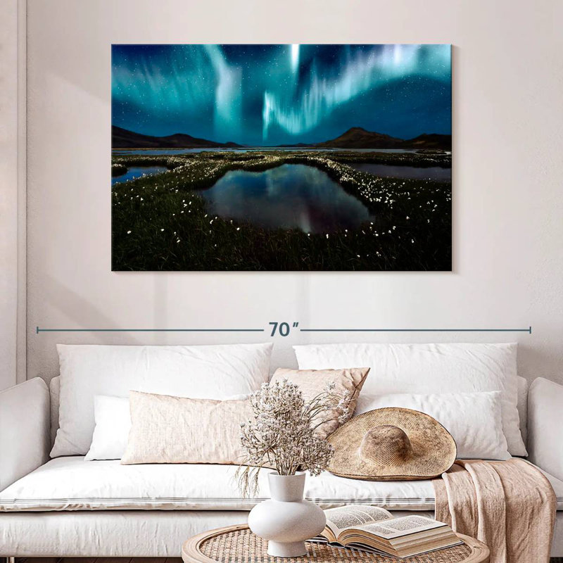 Alvord Landmannalaugar Northern Lights, H 32 po x l 48 po