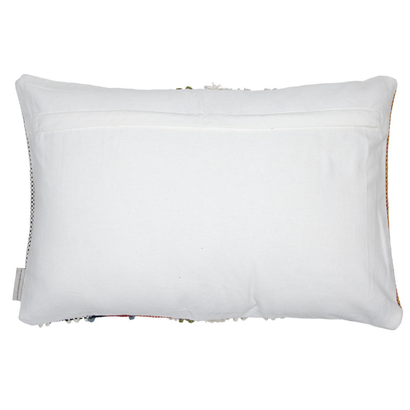 Fringed Cotton Throw Pillow