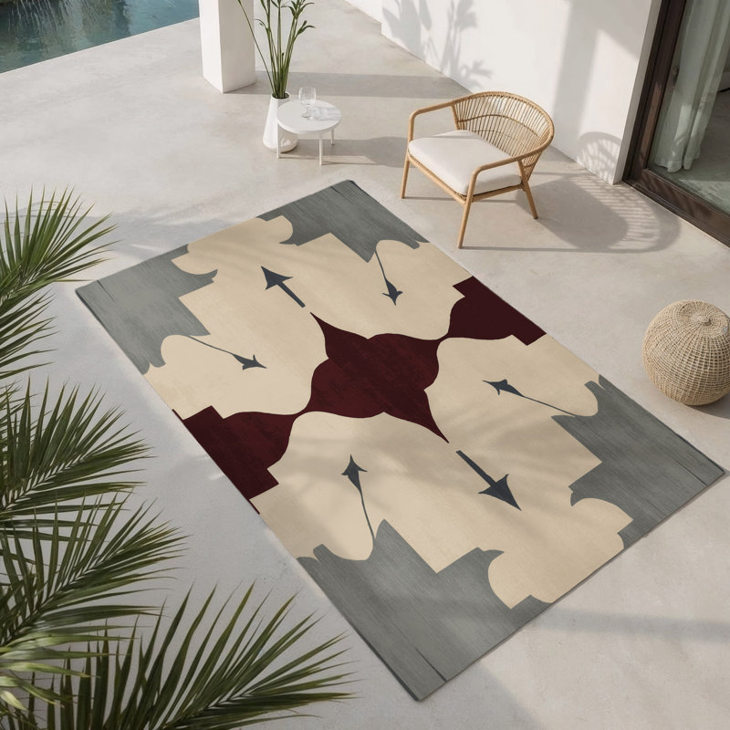 Tapis intérieur et extérieur Elemental Streams, Rectangle 5 pi x 7 pi