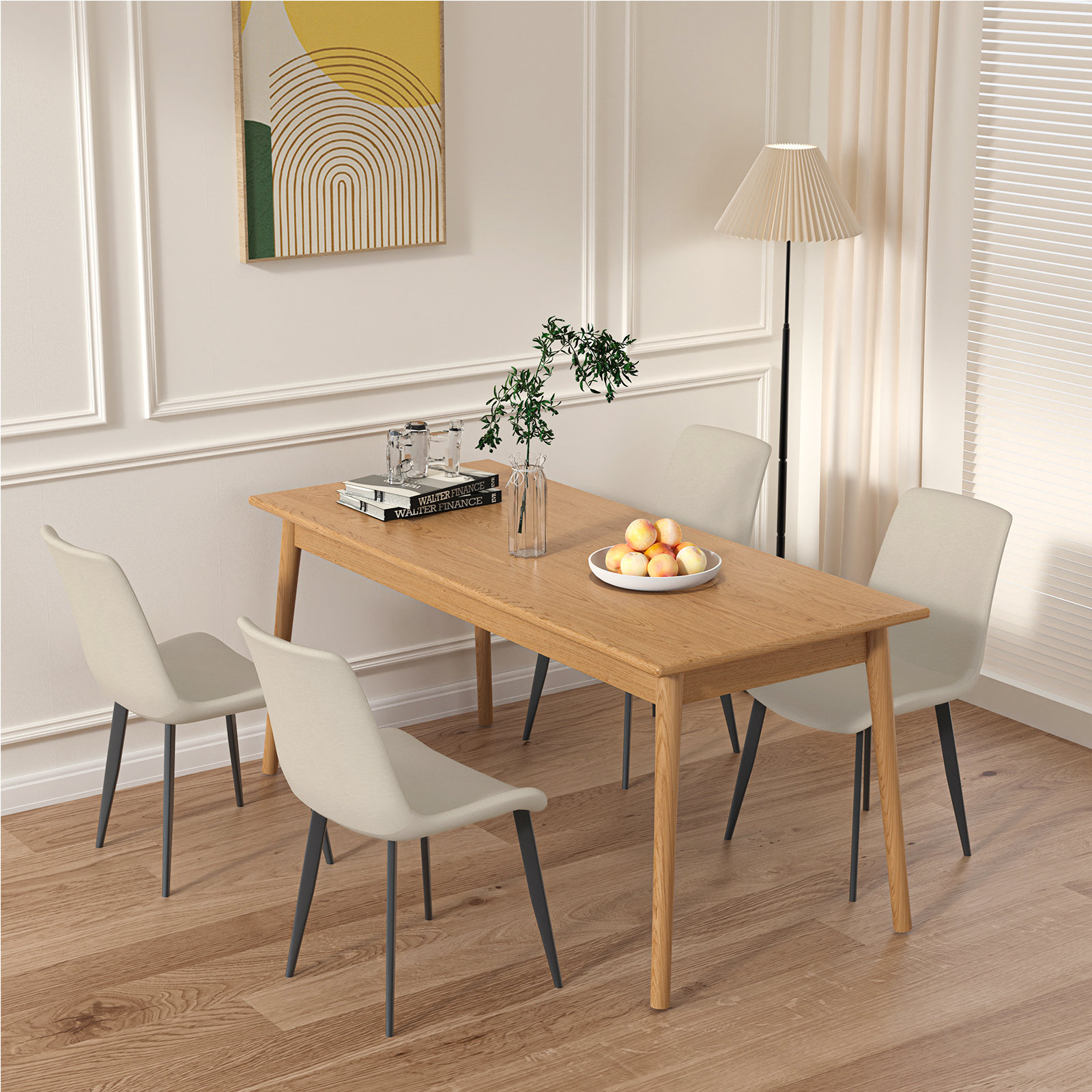 Corrigan Studio® Dining Chairs Set Of 4, Modern Kitchen Dining Room