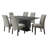 Pedestal Dining Set in Black and Gray-94365247
