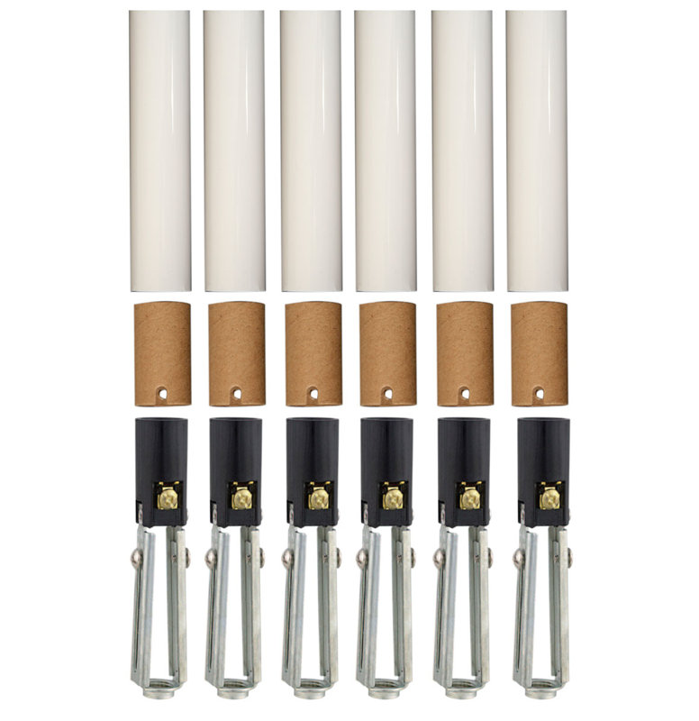 Ensemble de douille lustre, Blanc, 6