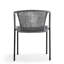 Chaise avec accoudoirs grise