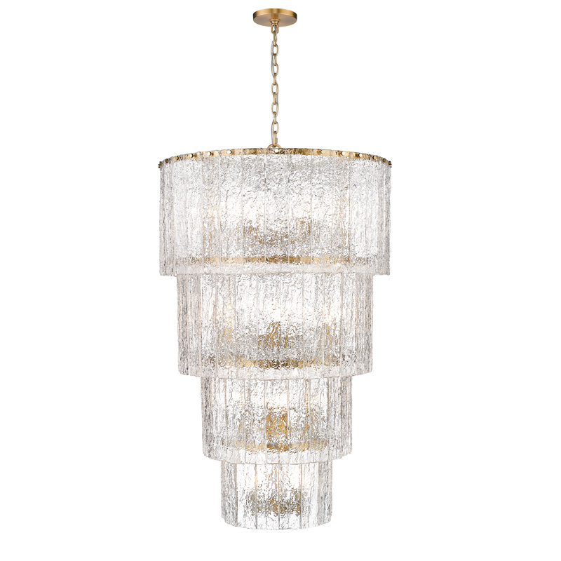Lustre 18 lumières Timeothy, Or brossé