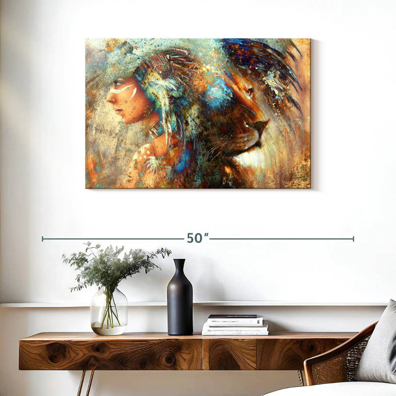 Lelar Indian Headdress, 24" H x 36" W