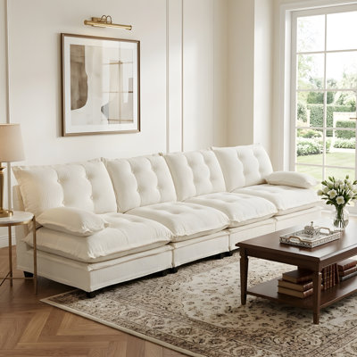 Checkered decorative cushions, comfortable and breathable velvet sofa