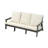 Hips 3 Seater Sofa With Cushion, Wood Grain Outdoor Garden Sofa-652245371