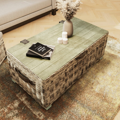 Malaptias Lift Top Block Coffee Table with Storage