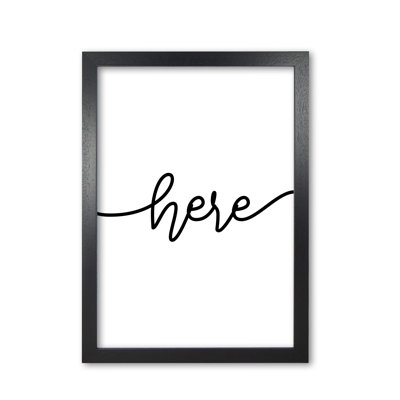 Here by Pixy Paper - Single Picture Frame Print