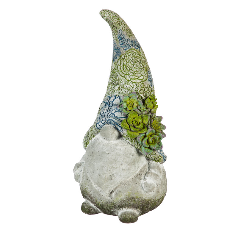 Statue de jardin gnome succulent Pei