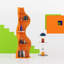 Bibliothèque d'angle, étagère murale moderne à 5 niveaux avec petit support de rangement ondulé pour petit espace-416104770-416104797