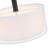 3-Light 11-in Matte Black Semi Flush Mount Light With Fabric Shade
