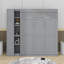 Lit escamotable mural Murphy avec tablettes, garde-robe et lumières DEL-480243349-480243347