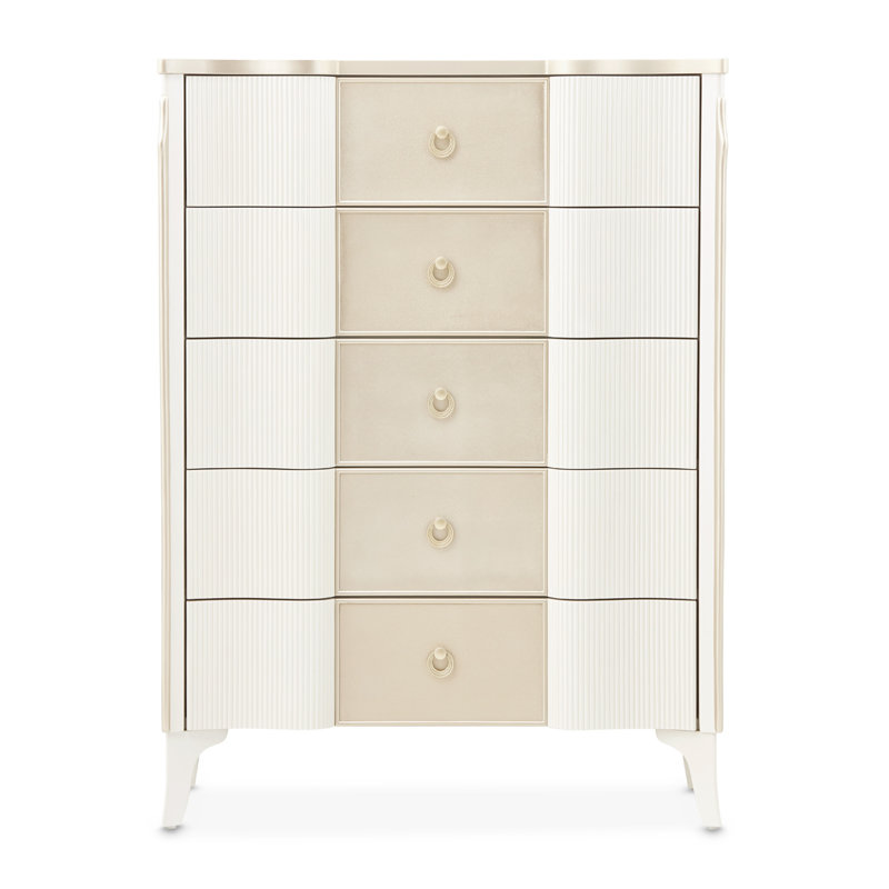 La Marisia 5-Drawer Chest - Creamy Pearl