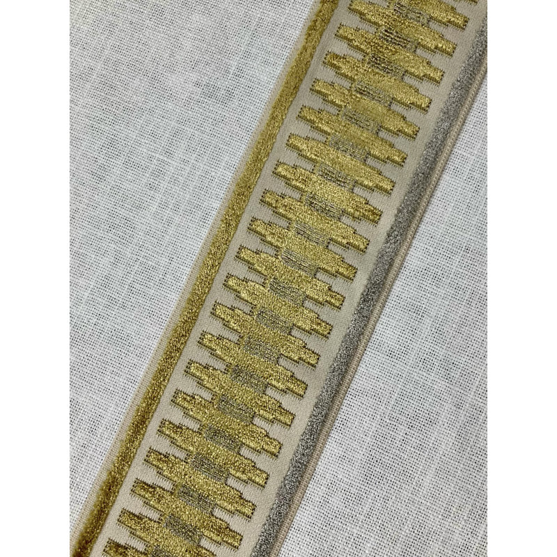 Tissu en velours, Argent / or / crème