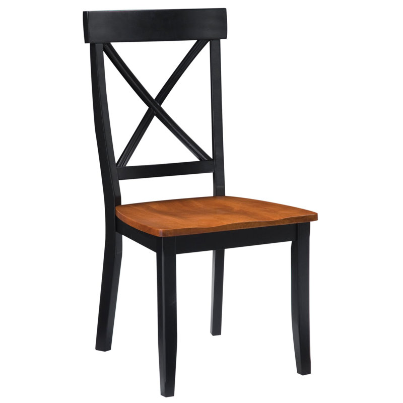 Standridge 17.75'' H Side Chair, Black / Oak