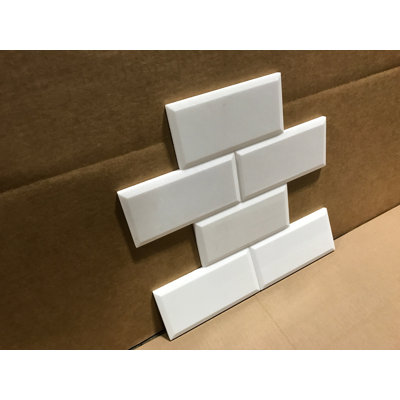 3" x 6" Beveled Marble Marble Look Wall & Floor Tile