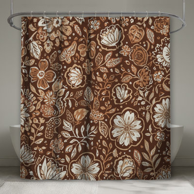 Rideaux de douche à motif floral