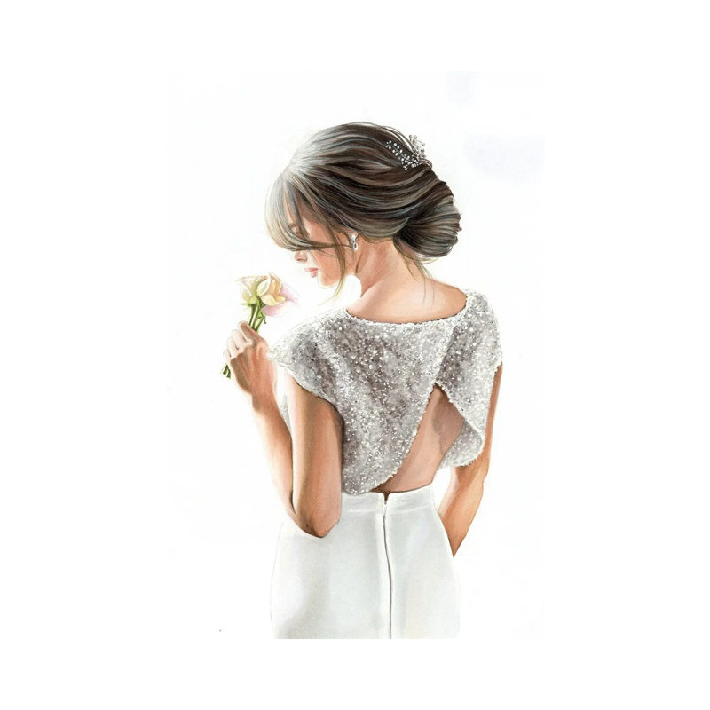 Bride - Painting on Canvas, Wrapped Canvas, 101.6 cm H x 66.04 cm W x 1.91 cm D