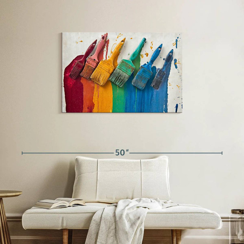Senne Rainbow Paintbrush, 24" H x 36" W