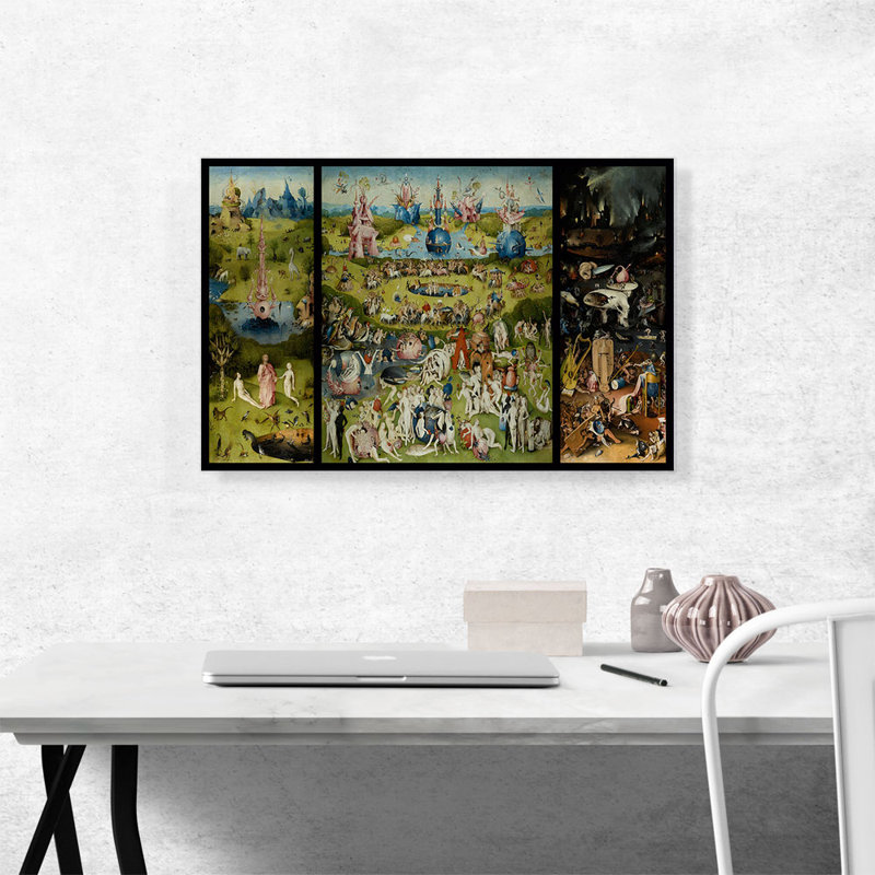 «The Garden of Earthly Delights 1515» par Hieronyme Bosch - reproduction d'art sur toile tendue