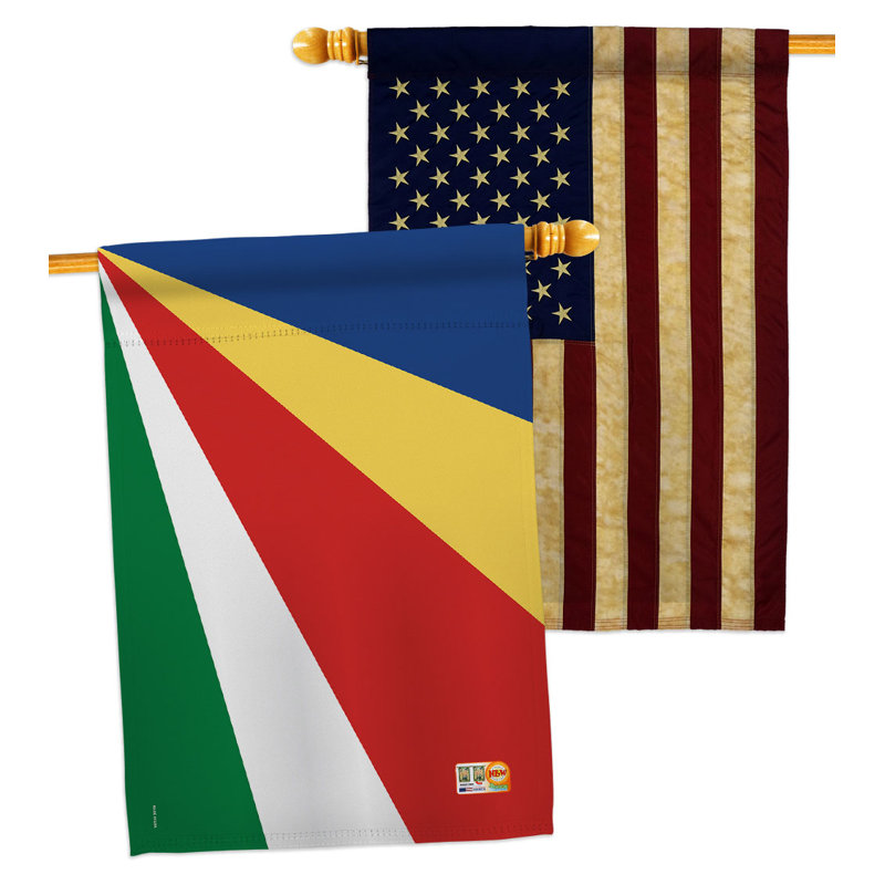 Double Sided 40 in. H x 28 in. W Polyester House Flag