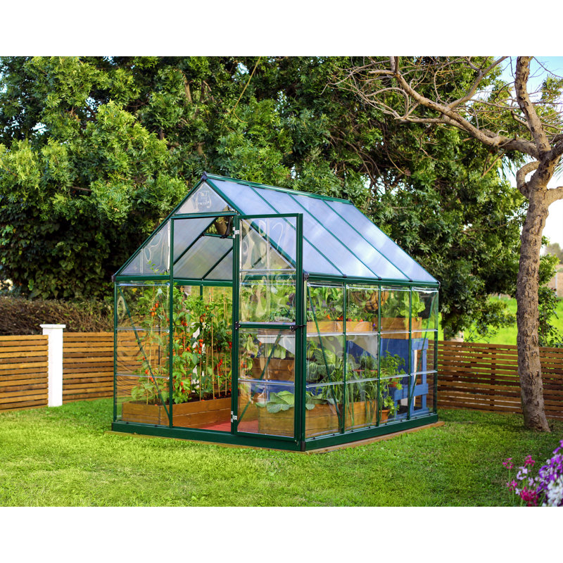 Palram - Ensemble de serre en aluminium en polycarbonate Canopia, Vert, H 82 po x l 73 po x P 97 po