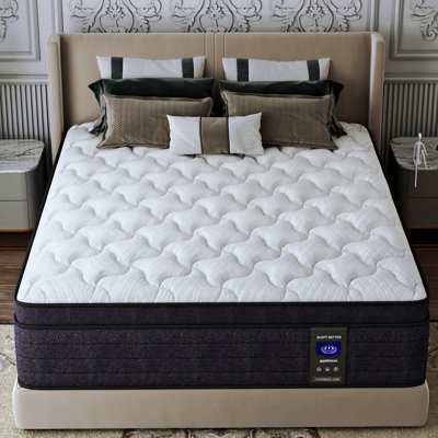14 Inch Memory Foam Hybrid Mattress Pocket Spring Medium Firm Euro Top For Motion Isolation Pressure Relief Edge Support Certipur-Us